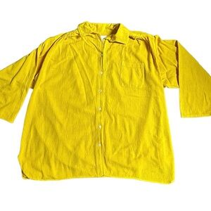 New Hero II ~ Medium/Large ~ Vtg ~ Native American Mustard Yellow Boho Blouse